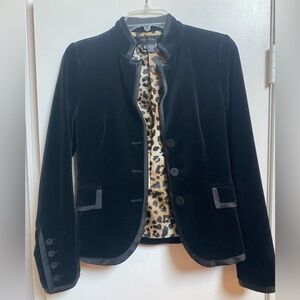 Zara Black Velvet Women's Blazer